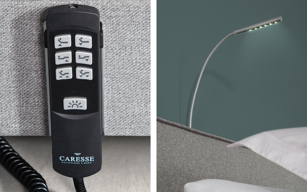 Caresse 3800 remote en nachtlamp