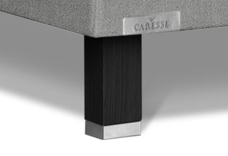 Caresse pootje vierkant eiken met RVS wenge 170mm