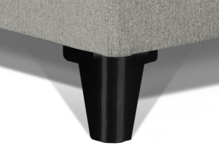 Caresse pootje halfrond RVS zwart 170 mm